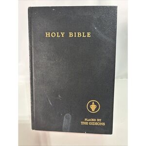 Holy‎ Bible Placed By The Gideon's 1961 Vintage Religious Hardcover Book